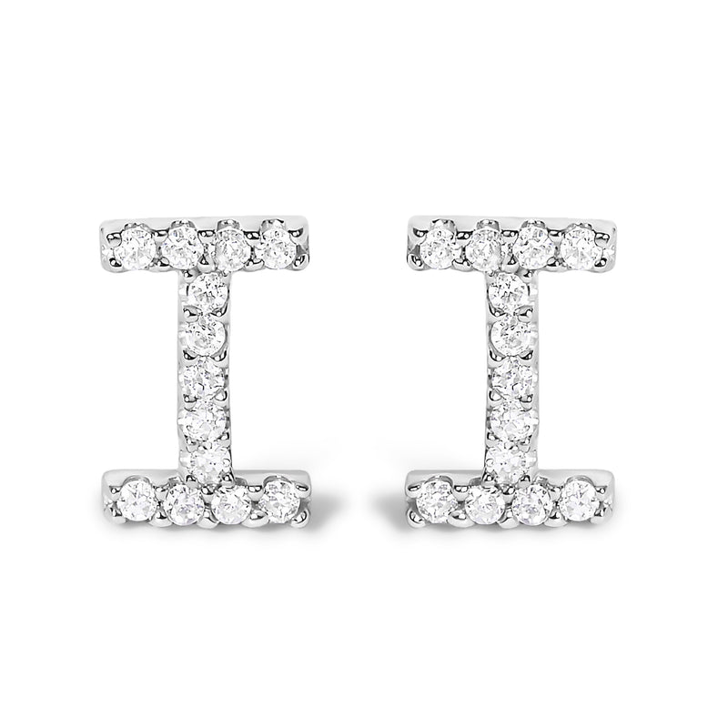 Bids.com 10K White Gold 1/10 Cttw Diamond Initial â€œAâ€ Stud Earring Earrings