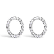 Bids.com 10K White Gold 1/10 Cttw Diamond Initial â€œAâ€ Stud Earring Earrings