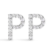 Bids.com 10K White Gold 1/10 Cttw Diamond Initial â€œAâ€ Stud Earring Earrings