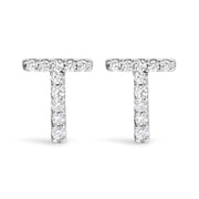 Bids.com 10K White Gold 1/10 Cttw Diamond Initial â€œAâ€ Stud Earring Earrings