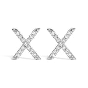 Bids.com 10K White Gold 1/10 Cttw Diamond Initial â€œAâ€ Stud Earring Earrings