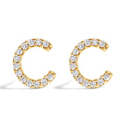 Bids.com 10K White Gold 1/10 Cttw Diamond Initial â€œAâ€ Stud Earring Earrings
