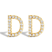 Bids.com 10K White Gold 1/10 Cttw Diamond Initial â€œAâ€ Stud Earring Earrings