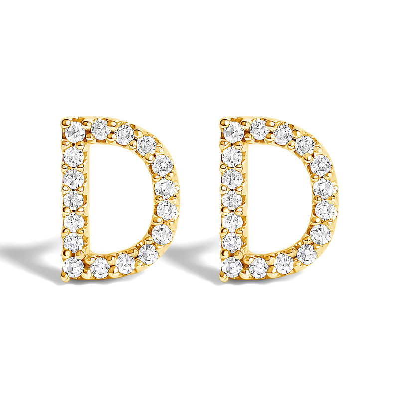 Bids.com 10K White Gold 1/10 Cttw Diamond Initial â€œAâ€ Stud Earring Earrings