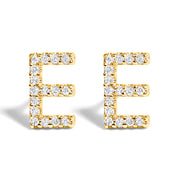 Bids.com 10K White Gold 1/10 Cttw Diamond Initial â€œAâ€ Stud Earring Earrings