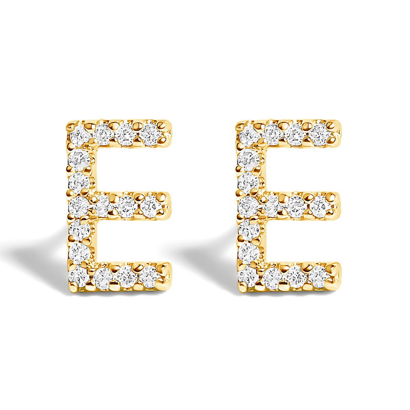 Bids.com 10K White Gold 1/10 Cttw Diamond Initial â€œAâ€ Stud Earring Earrings