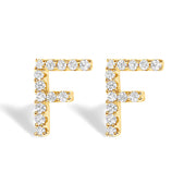 Bids.com 10K White Gold 1/10 Cttw Diamond Initial â€œAâ€ Stud Earring Earrings