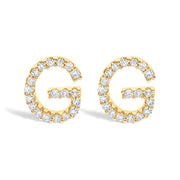 Bids.com 10K White Gold 1/10 Cttw Diamond Initial â€œAâ€ Stud Earring Earrings