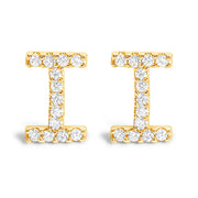 Bids.com 10K White Gold 1/10 Cttw Diamond Initial â€œAâ€ Stud Earring Earrings