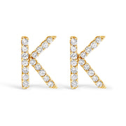 Bids.com 10K White Gold 1/10 Cttw Diamond Initial â€œAâ€ Stud Earring Earrings