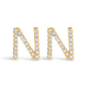 Bids.com 10K White Gold 1/10 Cttw Diamond Initial â€œAâ€ Stud Earring Earrings