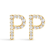 Bids.com 10K White Gold 1/10 Cttw Diamond Initial â€œAâ€ Stud Earring Earrings