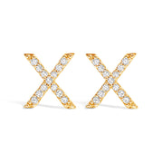 Bids.com 10K White Gold 1/10 Cttw Diamond Initial â€œAâ€ Stud Earring Earrings