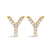 Bids.com 10K White Gold 1/10 Cttw Diamond Initial â€œAâ€ Stud Earring Earrings