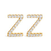 Bids.com 10K White Gold 1/10 Cttw Diamond Initial â€œAâ€ Stud Earring Earrings