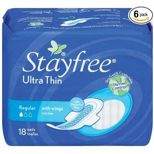 Stayfree Stayfree Ultra Thin Pads Regular With Wings Personal Care Dark Slate Blue