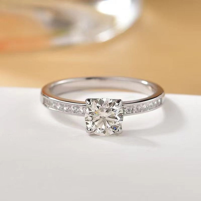 Moissanite Zircon 925 Sterling Silver Ring