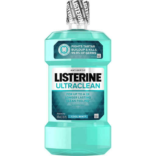 Listerine Listerine Ultraclean Antiseptic Mouthwash Oral Care For Gingivitis Cool Mint 1 L Mouthwash