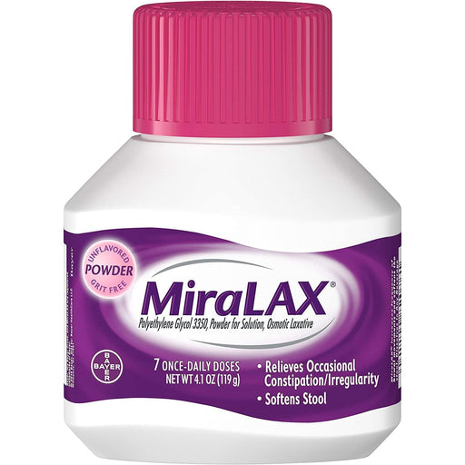 MiraLAX MiraLAX Powder Unflavored Osmotic Laxative 4.1 Oz Bottle Health & Beauty