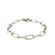 Bids.com Sterling Silver Wide Paperclip Chain Bracelet Bracelets