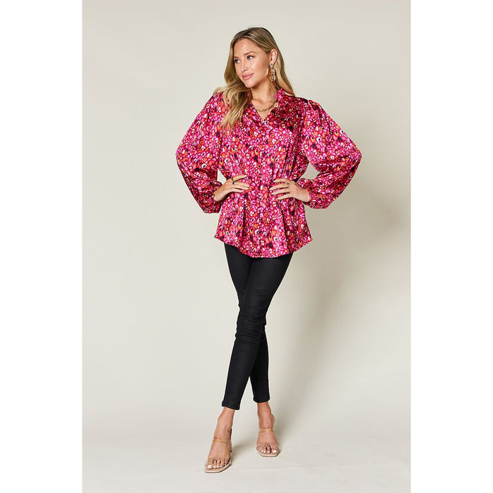 Printed Long Sleeve Blouse