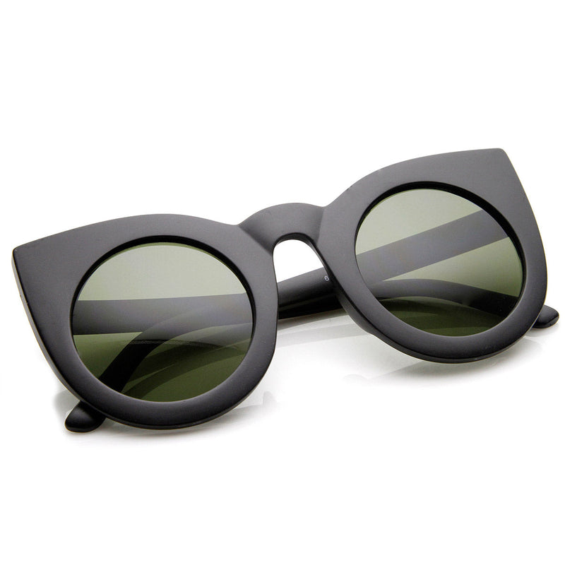 zeroUV Oversize Round Circle Pointed Cat Eye Sunglasses 9180 Sunglasses