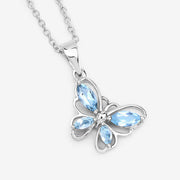 Bids.com 0.78 Carat Genuine Blue Topaz .925 Sterling Silver Pendant Pendants