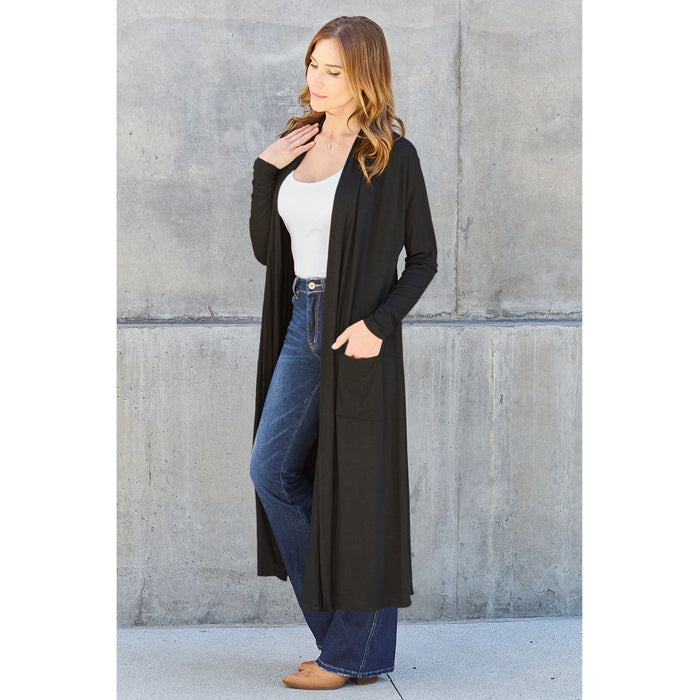 Basic Bae Open Front Long Sleeve Cover Up