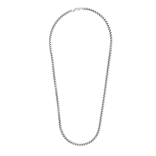 Bids.com 5.2mm Sterling Silver Rhodium Plated Round Box Chain Necklaces White Smoke 22 / Sterling Silver,24 / Sterling Silver,26 / Sterling Silver