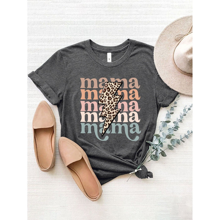 Mama Round Neck Short Sleeve T-Shirt