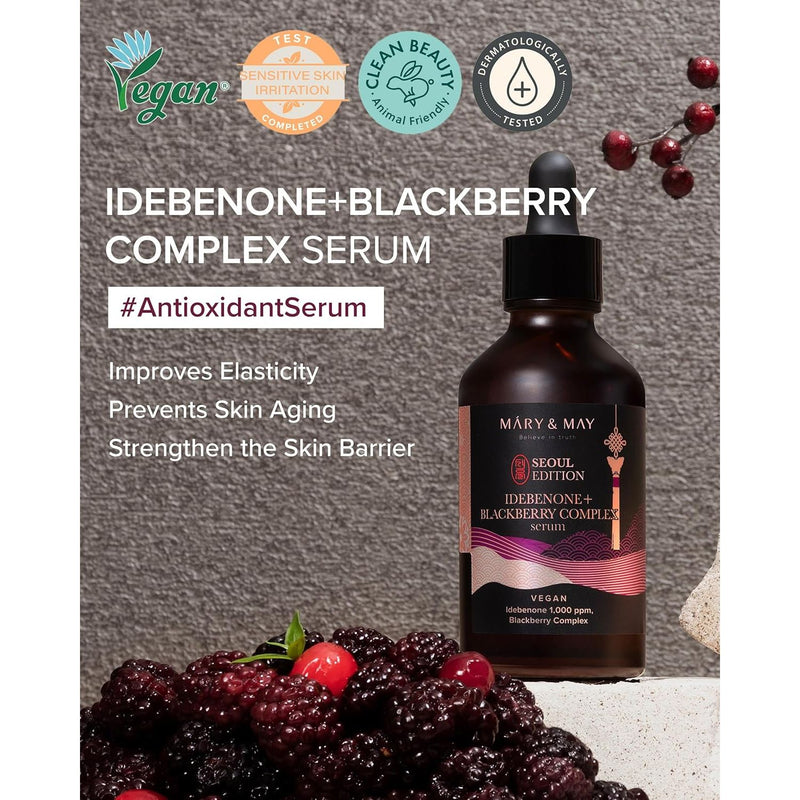 AsiaBeautyMall Mary & May Vegan Idebenone+ Blackberry Complex Serum Serum