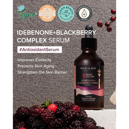 AsiaBeautyMall Mary & May Vegan Idebenone+ Blackberry Complex Serum Serum