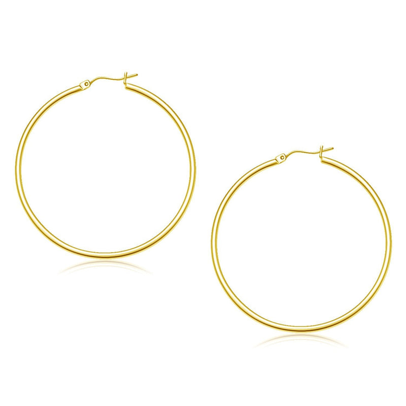 Bids.com 10k Yellow Gold Polished Hoop Earrings (45 mm) Earrings