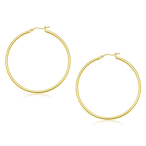 Bids.com 10k Yellow Gold Polished Hoop Earrings (45 mm) Earrings