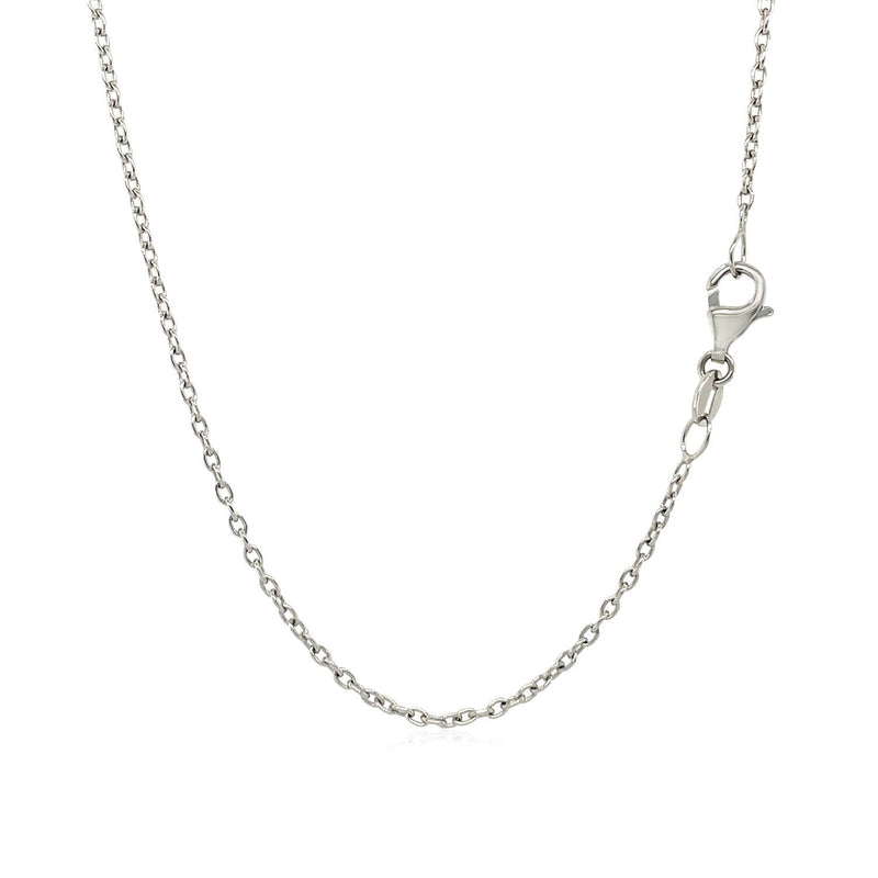 Bids.com 14k White Gold Round Cable Link Chain 1.5mm Necklaces