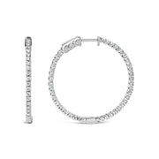 Bids.com 14K White Gold 1 1/2 Cttw Lab Grown Diamond Inside Out Hoop Earrings (G-H Color, VS2-SI1 Clarity) Earrings