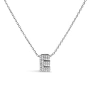 Bids.com 10K White Gold Diamond Accent "A" Initial Bubble Pendant Necklace Necklaces