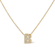 Bids.com 10K White Gold Diamond Accent "A" Initial Bubble Pendant Necklace Necklaces