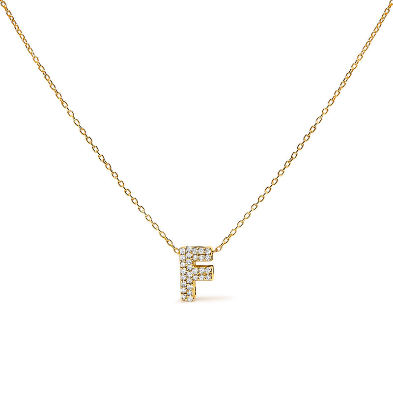 Bids.com 10K White Gold Diamond Accent "A" Initial Bubble Pendant Necklace Necklaces