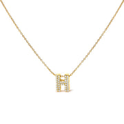 Bids.com 10K White Gold Diamond Accent "A" Initial Bubble Pendant Necklace Necklaces