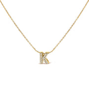 Bids.com 10K White Gold Diamond Accent "A" Initial Bubble Pendant Necklace Necklaces