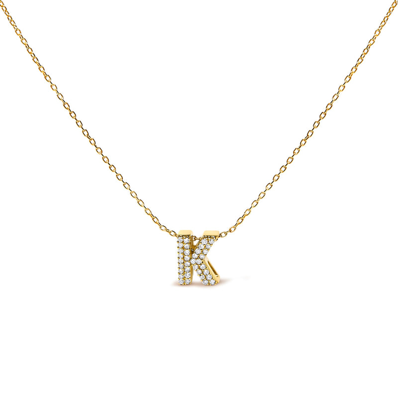 Bids.com 10K White Gold Diamond Accent "A" Initial Bubble Pendant Necklace Necklaces