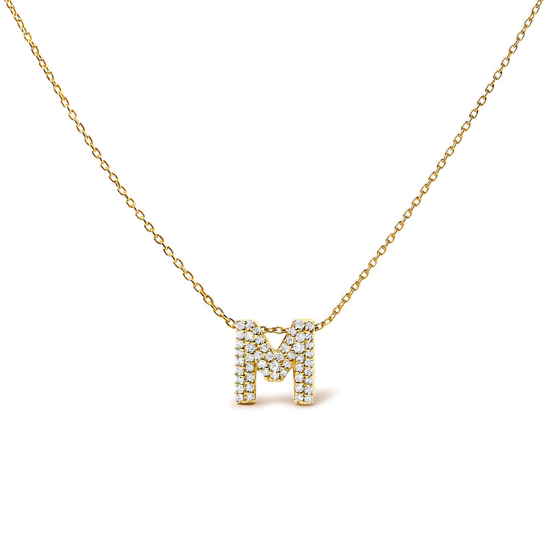 Bids.com 10K White Gold Diamond Accent "A" Initial Bubble Pendant Necklace Necklaces