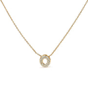 Bids.com 10K White Gold Diamond Accent "A" Initial Bubble Pendant Necklace Necklaces