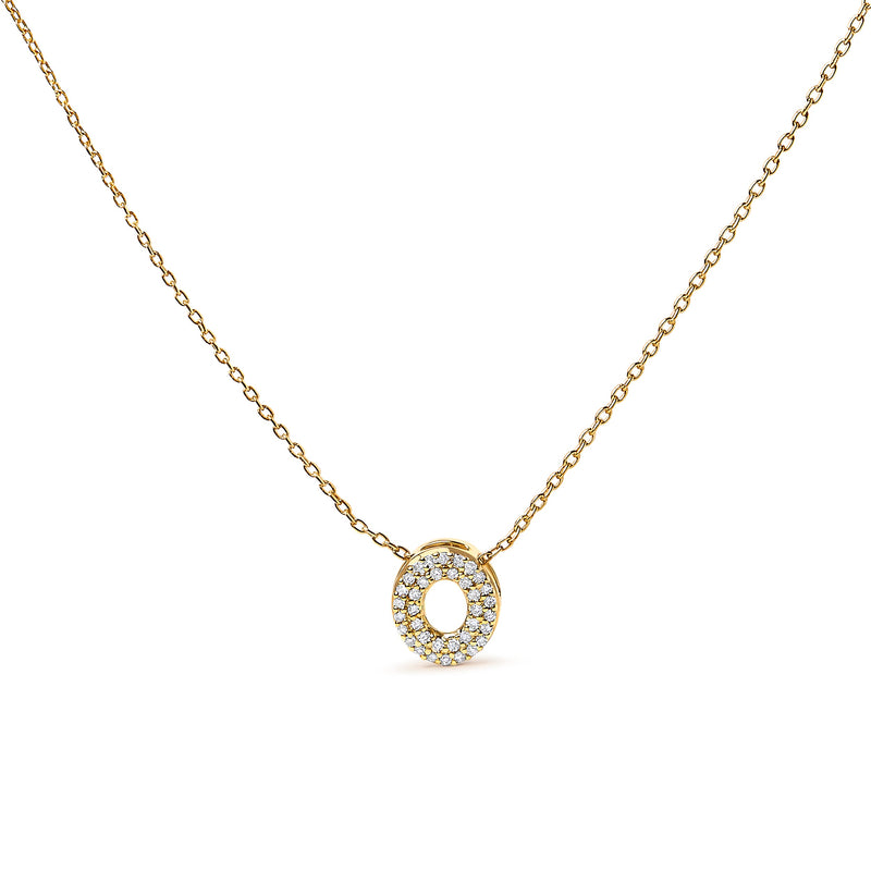 Bids.com 10K White Gold Diamond Accent "A" Initial Bubble Pendant Necklace Necklaces
