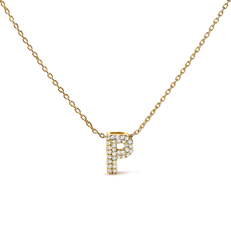 Bids.com 10K White Gold Diamond Accent "A" Initial Bubble Pendant Necklace Necklaces