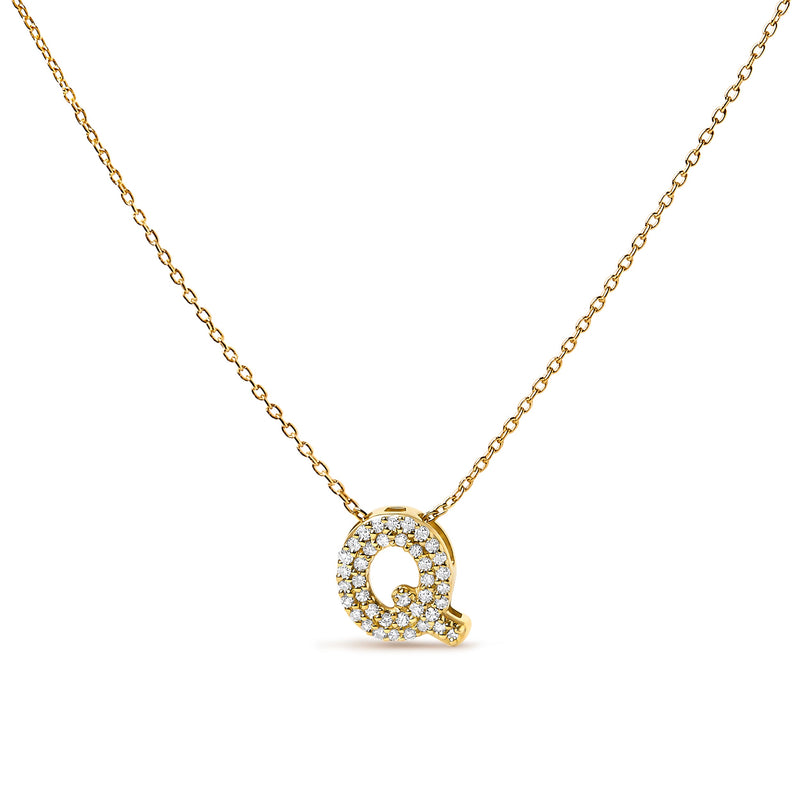 Bids.com 10K White Gold Diamond Accent "A" Initial Bubble Pendant Necklace Necklaces