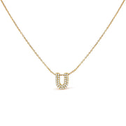 Bids.com 10K White Gold Diamond Accent "A" Initial Bubble Pendant Necklace Necklaces