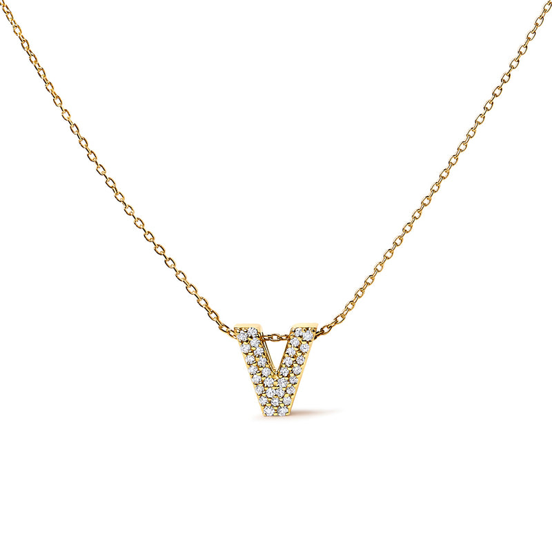 Bids.com 10K White Gold Diamond Accent "A" Initial Bubble Pendant Necklace Necklaces