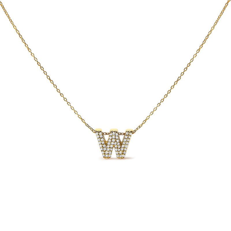 Bids.com 10K White Gold Diamond Accent "A" Initial Bubble Pendant Necklace Necklaces